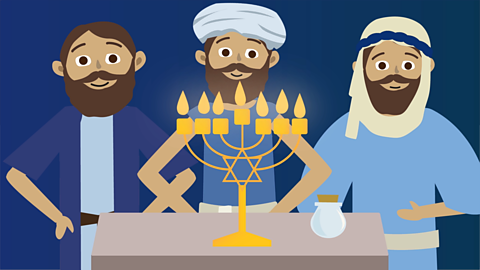 However, miraculously the lamp stayed alight for eight days! That is why Jews light a candle every day of Hanukkah.