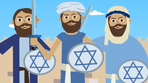 A small group of Jews called the Maccabees fought back against the kings army.