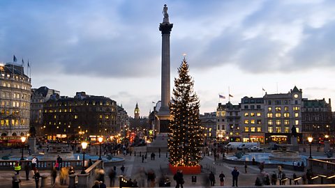 Christmas tree in Trafalgar Square