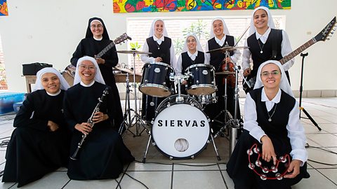 Nuns from the rock group Siervas