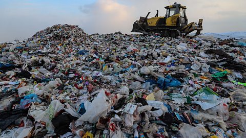 Landfill site: waste disposal is a big problem around the world. 