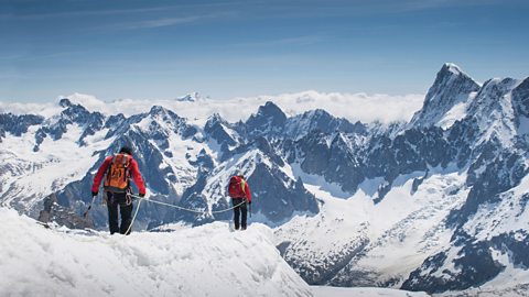 The Alps are a popular place for mountain climbers and skiers.