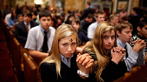 Ash Wednesday church service