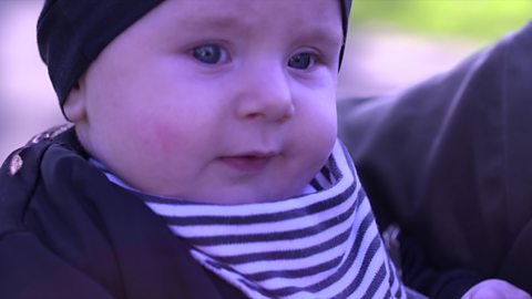 Baby in parent's arms