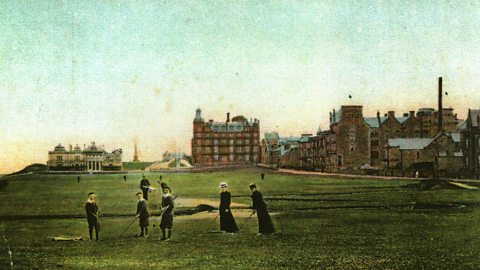 Children and women play golf at St Andrews