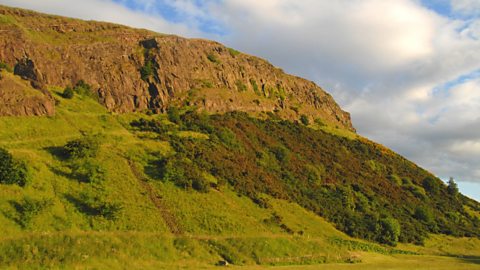 A photo of Salisbury Crags in Edinburgh 