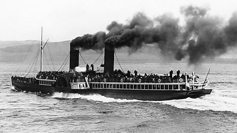 A paddle steamer on the Clyde