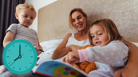 Family reading a bedtime story