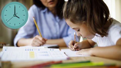 Girl doing her homework