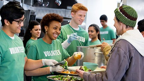 Non-religious beliefs – Volunteers at a soup kitchen