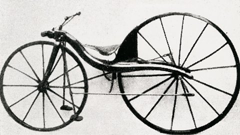 A photo of Kirkpatrick MacMillan's first bicycle 