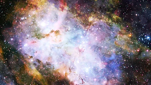 Composite of stars and nebula for an imaginary space image background
