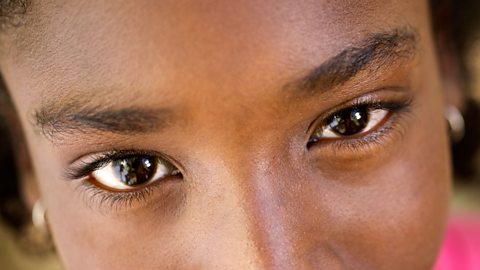 Close up of girl's eyes