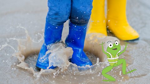 A photo showing children wellington boots that are useful during fieldwork at the river