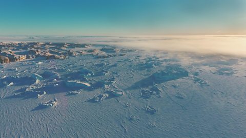 A view of the Antarctic landscape.