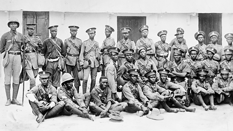 Trained soldiers of the British West Indies Regiment.