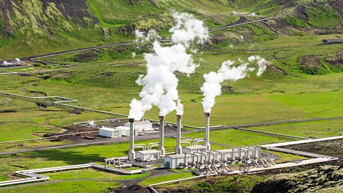 A geothermal power plant in Iceland