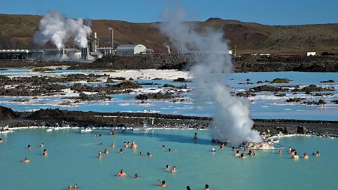 A geothermally-heated lagoon in Iceland