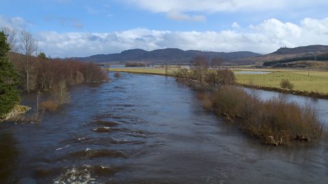 River Spey overflowing banks