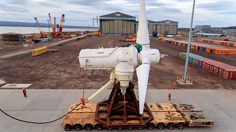 A tidal turbine out of water, in Scotland