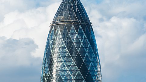 Photograph of the Gherkin building in London