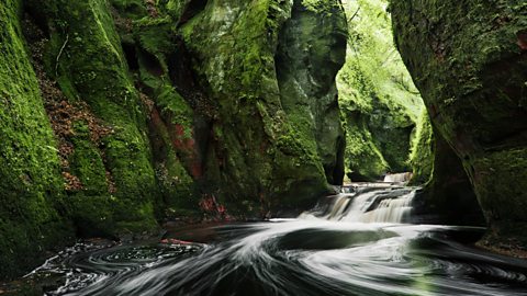 A waterfall and gorge