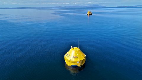 A wave absorber in the sea