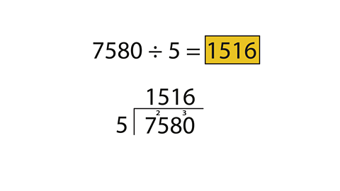 5 divided into 30 (ones) goes exactly 6 (ones) – no remainder.