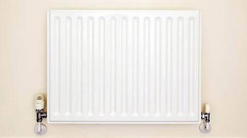 A radiator on the wall