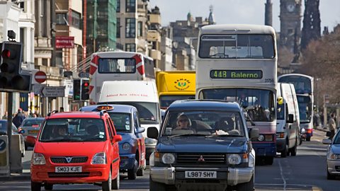 Road congestion in Edinburgh