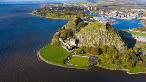 Aerial view of Dumbarton Rock 