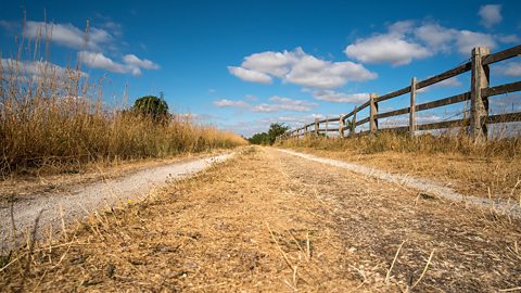 A dry field in the UK