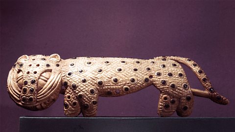 An ornamental leopard.