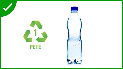 PETE - A plastic water bottle