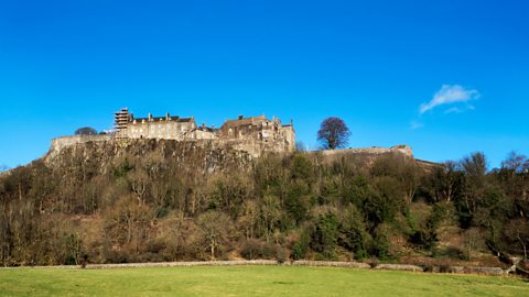 Stirling Castle on Castle Hill on a sunny day