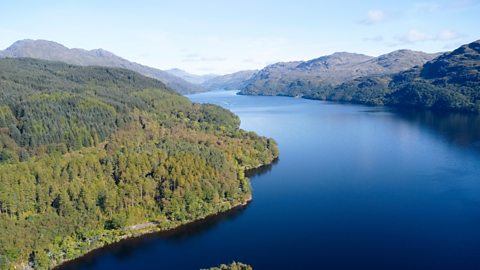 Aerial view of Loch Lomond