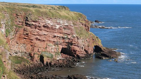 Cave and rock arch in Maw Skelly headland