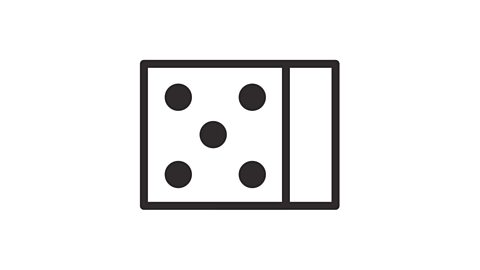 Dice showing 5