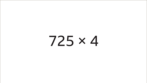 seven hundred multiplied by four written as a calculation.