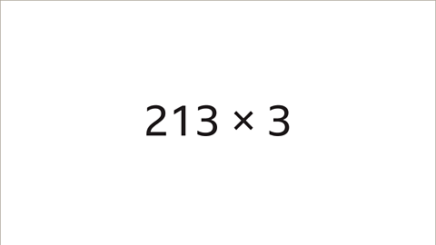 Calculation image of 213 times 3