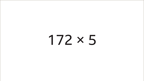 Calculation image of 172 times 5