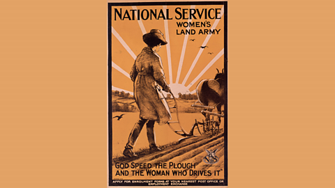 A recruitment poster for the Womens Land Army during World War One