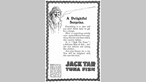 A World War One era advert for Jack tar tinned tuna fish