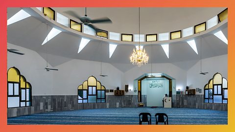 Prayer hall in a Mosque