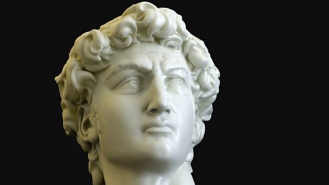 Michelangelo's David is a statue made from marble