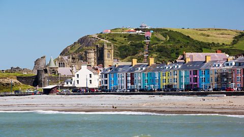 The beach at Aberystwyth in Wales. 