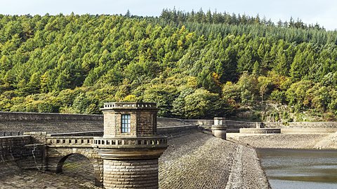 The Ladybower reservoir in Derbyshire