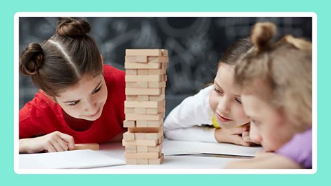 Children playing a game. 