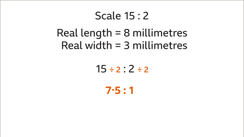 Fifteen divided by two to two divided by two. Seven point five to one – all highlighted.