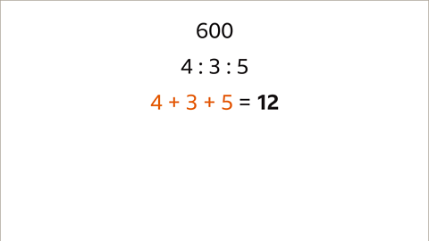 The same values. Below: Four plus three plus five equals twelve.